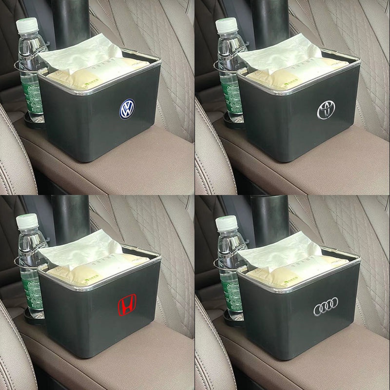 Hộp Đựng Khăn Giấy Đa Năng Gắn Chỗ Tỳ Tay Xe Hơi