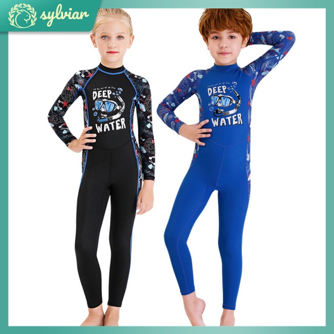 Bộ Đồ Bơi Lặn Dài Tay Khô Nhanh Chống Nắng UPF50+ Cho Bé