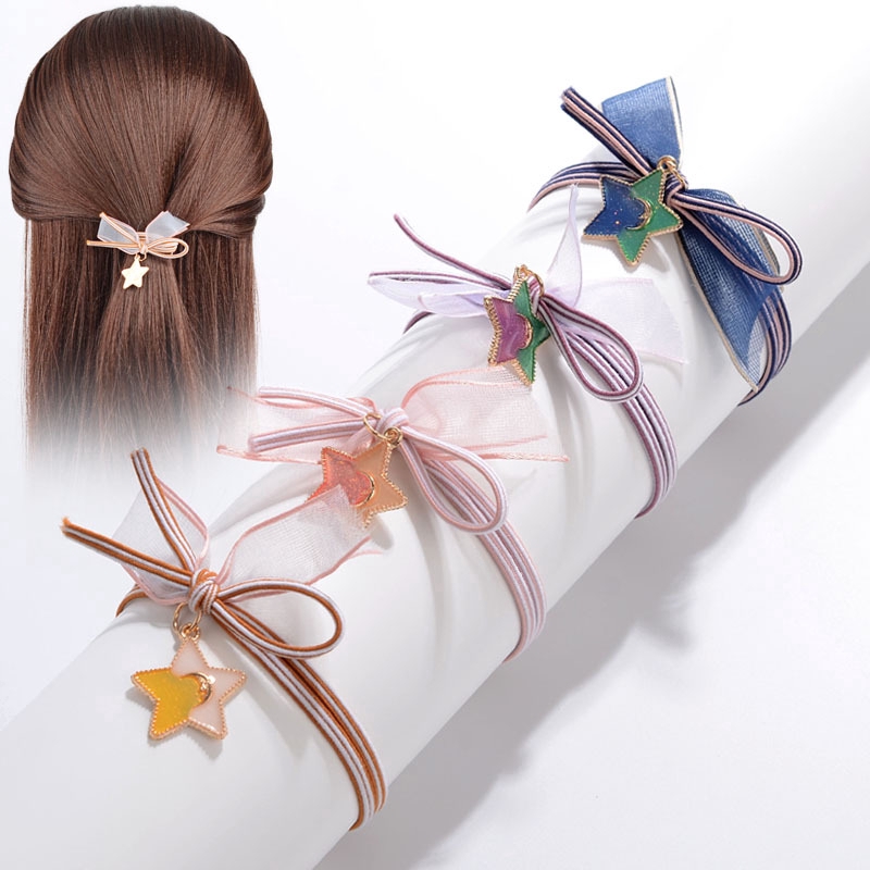 Dây Buộc Tóc Co Giãn Đính Hình Nfooi Sao Xinh Xắn
