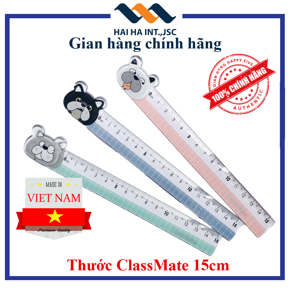 Thước kẻ ClassMate ⭐️ 15cm RL04-PE ⭐️ Vpp Hải Hà
