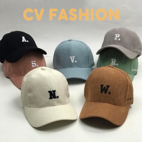 Mũ lưỡi trai thêu hình nhiều chữ Nón kết chất nhung tăm cao cấp thời trang form unisex nam nữ K39 MN