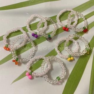 Nhẫn hạt cườm trái cây xinh xắn - Fruits beaded ring handmade cute