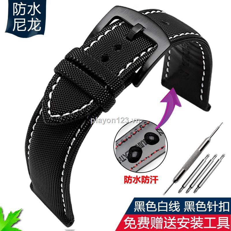 Dây đeo đồng hồ Blancpain Fifty Hunts Seiko No. 5 Water Ghost Citizen BM8475 bằng nylon canvas cho nam