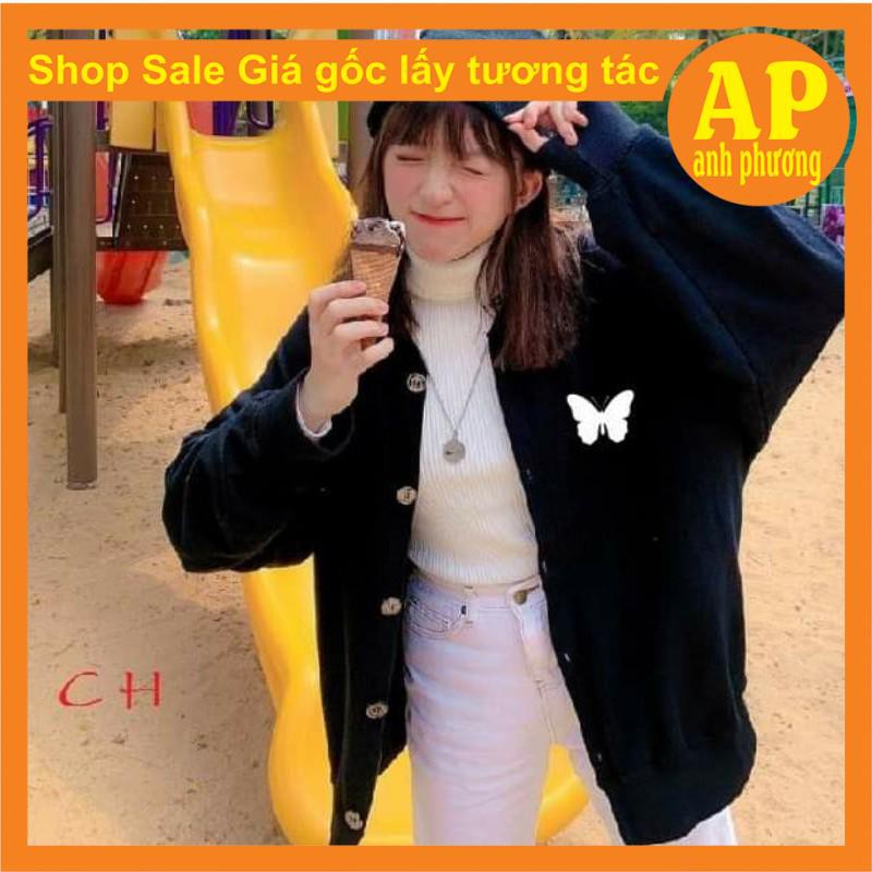 Áo cadigan Bướm phản quang▶chất nỉ bông có cúc và túi 2 bên hông▶nhiều màutrong lót lông nhẹ▶freesize 50kg | BigBuy360 - bigbuy360.vn