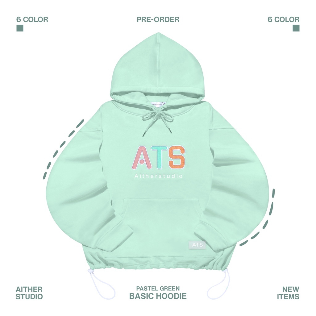 AITHERSTUDIO-ÁO Hoodie thêu Big Logo Form rộng | WebRaoVat - webraovat.net.vn