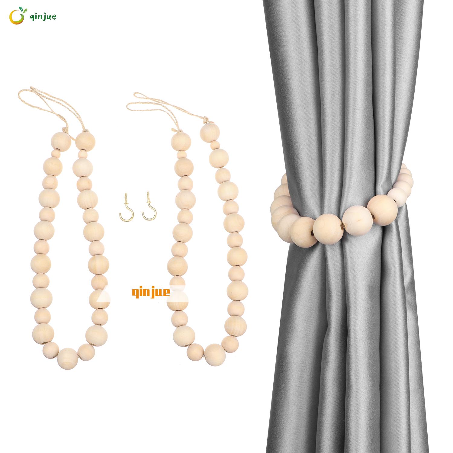 2 Dây Buộc Rèm Cửa Bằng Gỗ Xinh Xắn
