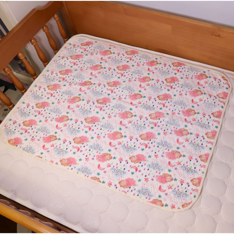 Tấm Lót Giường Chống Thấm Cho Bé Size 70*90cm,có bề mặt cotton tự nhiên siêu thoáng