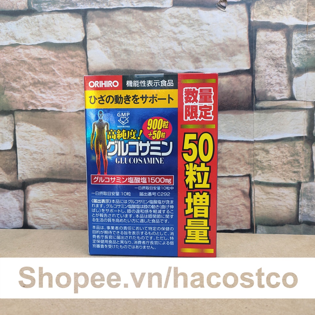 Viên Uống Glucosamine Orihiro 1500mg Của Nhật 900 viên , 950 viên Glucosamin 900 950
