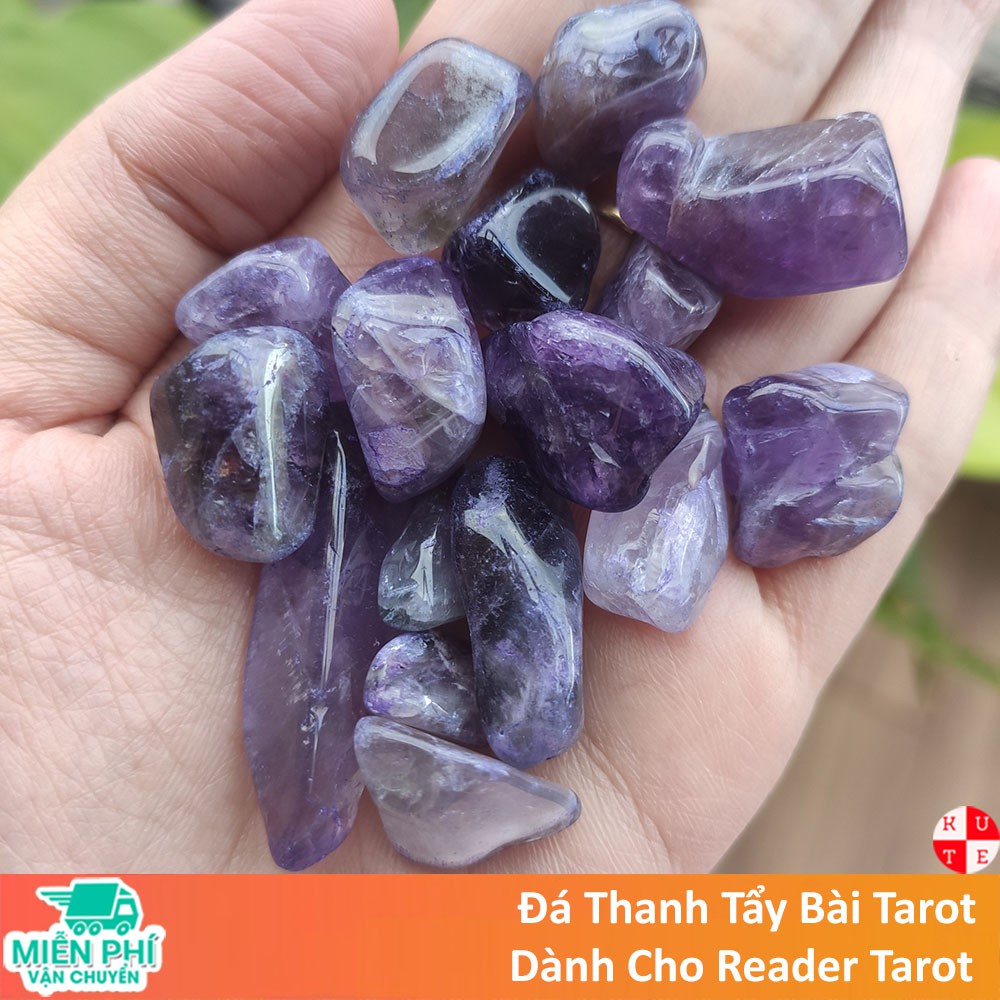 Đá Thanh Tẩy Phong Thủy Chơi Tarot Màu Tím