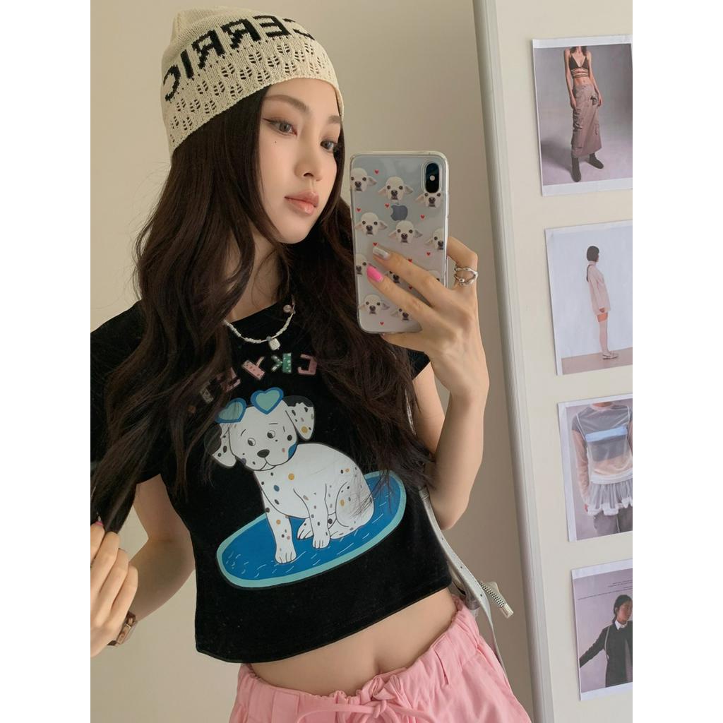 Áo Thun Cộc Tay In Hình Cún Con Dễ Thương 63648