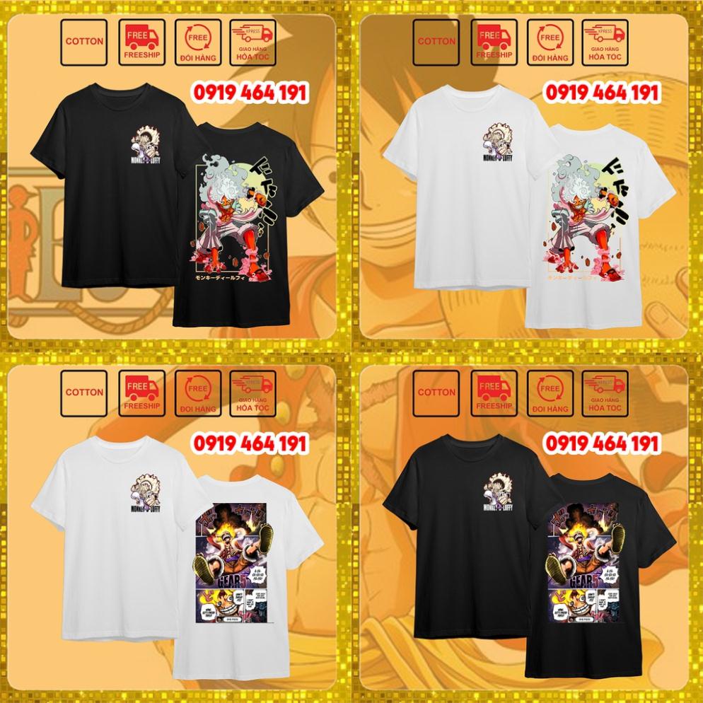 Áo thun luffy gear 5, áo thun one piece, anime vua hải tặc, vải in cao cấp, vải mịn mát, unisex nam nữ