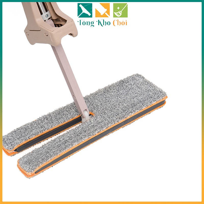 Cây lau nhà phẳng đa năng xoay 360 độ tự vắt Pulito, tặng kèm bông lau microfiber LS-CLN-M2