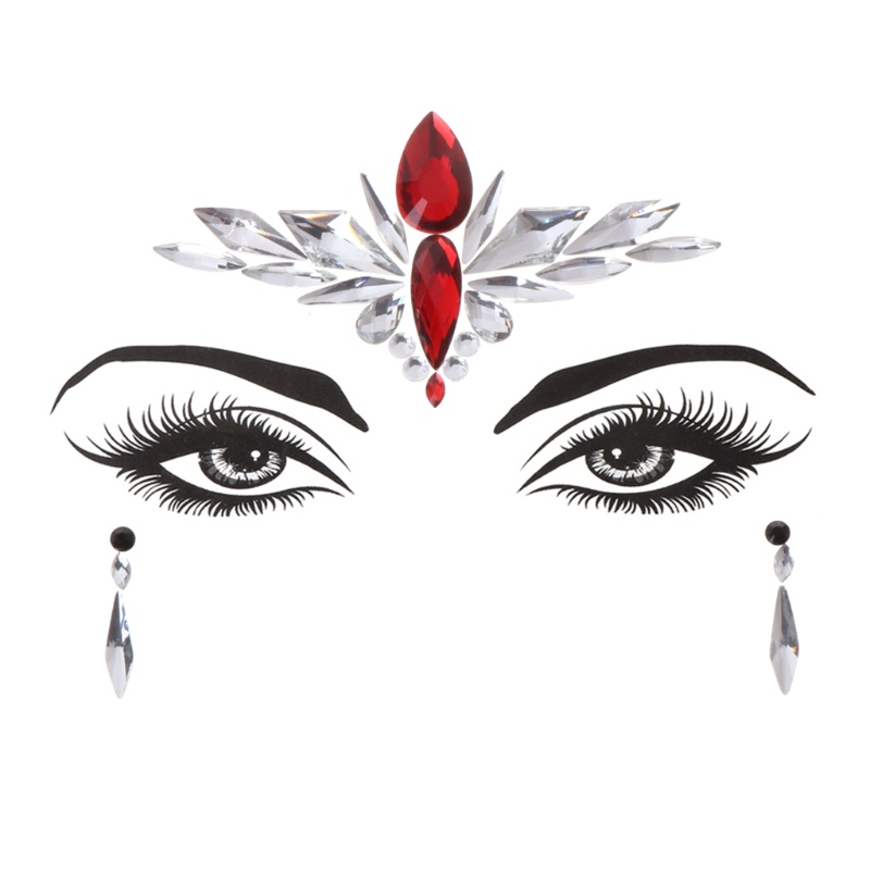 Đá Acrylic 17 Loại Dán Mặt / Mắt / Hình Xăm Nghệ Thuật Cho Tiệc Tùng