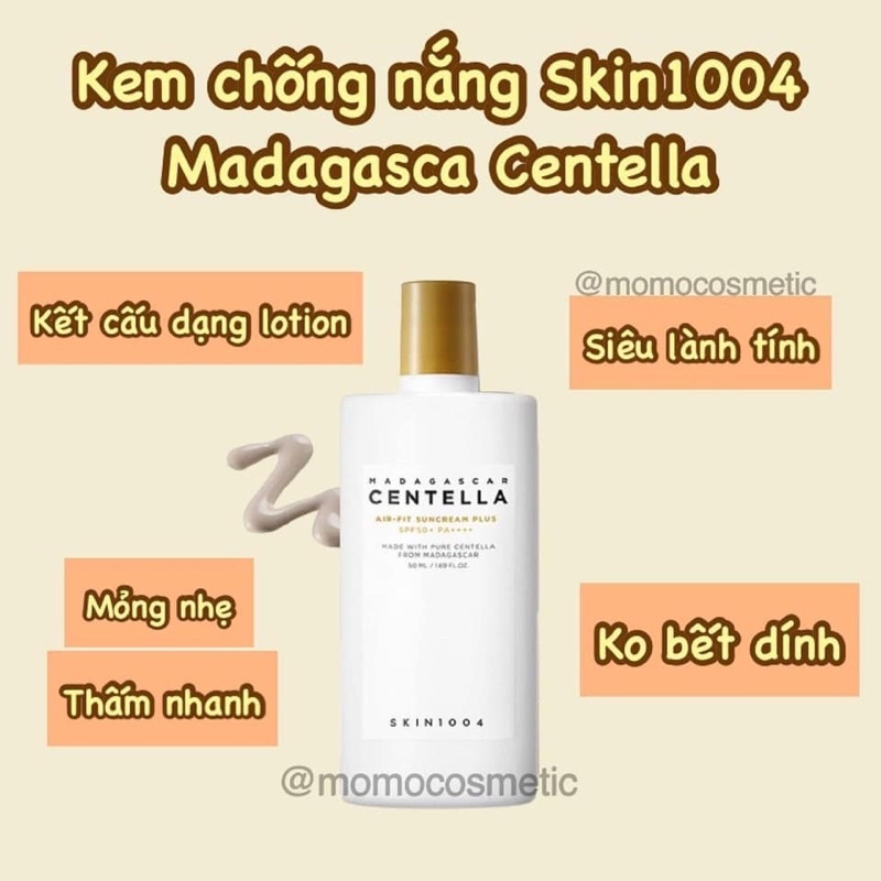 Kem chống nắng rau má Skin1004 Madagascar Centella