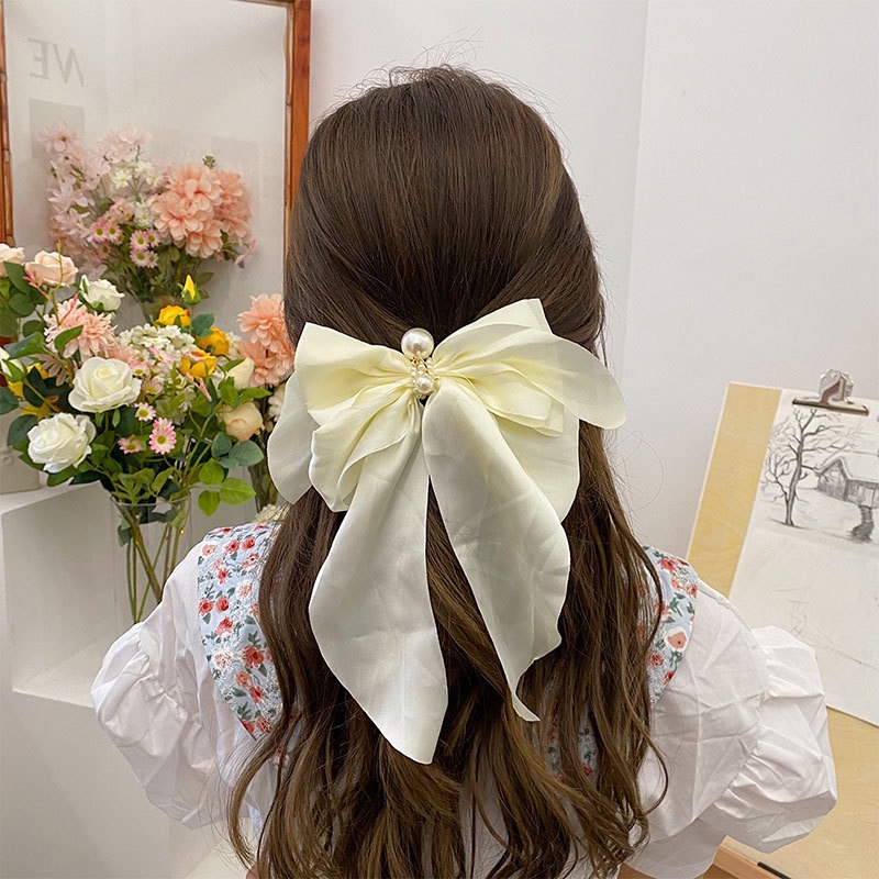 Kẹp tóc nơ ruy băng thời trang Hàn Quốc 2022