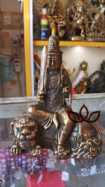 Tượng đồng Văn Thù và Phổ Hiền bồ tát