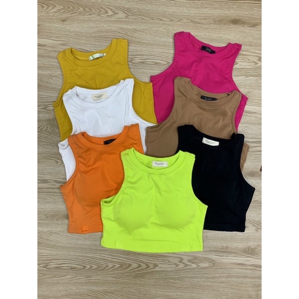Áo thun 3 lổ croptop