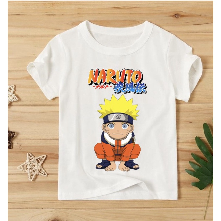 áo thun bé trai in hình naruto thun co giản 4 chiều thoải mái NRT07
