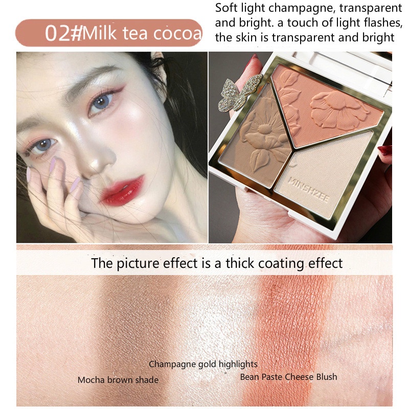 Bảng phấn mắt/phấn tạo khối/bắt sáng/má hồng màu lì/kim tuyến lấp lánh