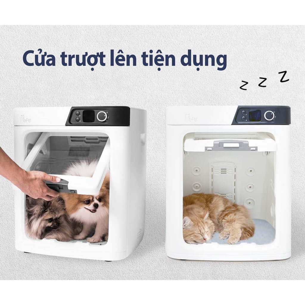 Lồng sấy thú cưng Pepe. Máy sấy chó mèo tự động