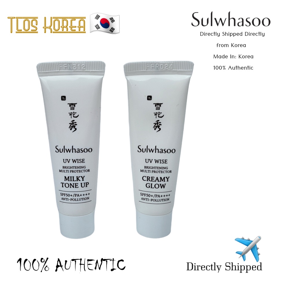 Combo 5 Kem Chống Nắng Sulwhasoo Uv Wise Brightening Multi Protector - Số 2 Milky Tone Kem Chống Nắng Cho Da Khô Da Thường 10Ml