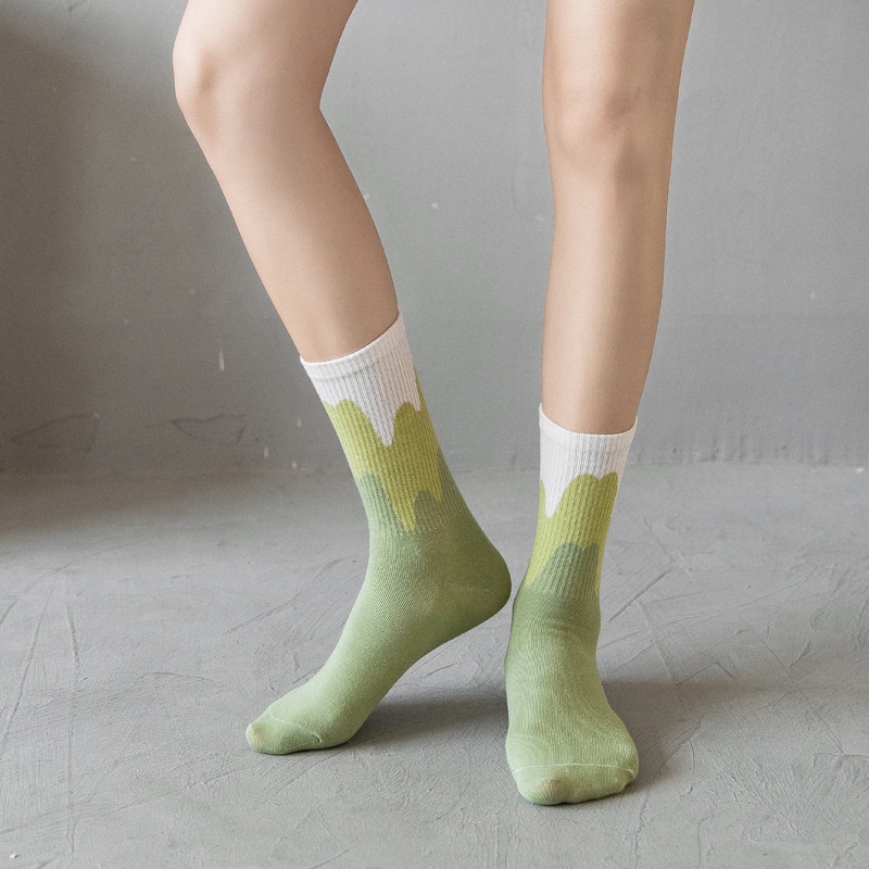 Tất nữ cổ cao họa tiết hình SƠN TAN CHẢY nhiều màu đáng yêu [ MÃ A605 ]