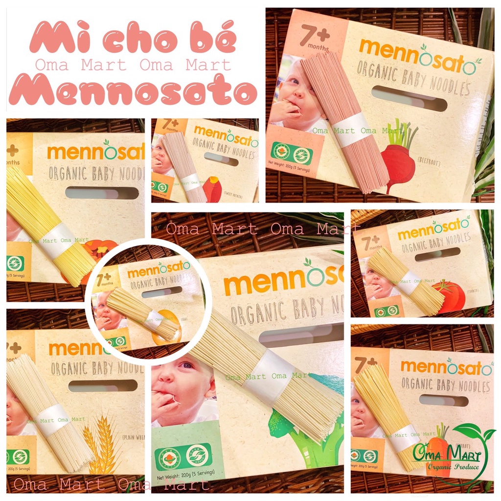 Mì sợi ăn dặm rau củ cho bé Mennosato (1 bó 40g)