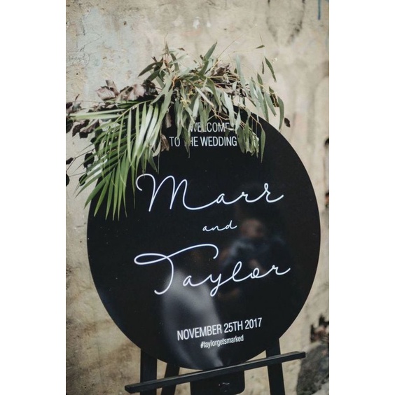 Bảng Mica Cao Cấp  Trang Trí Đám Cưới Acrylic Wedding Welcome Sign| Thao Wedding Guestbook