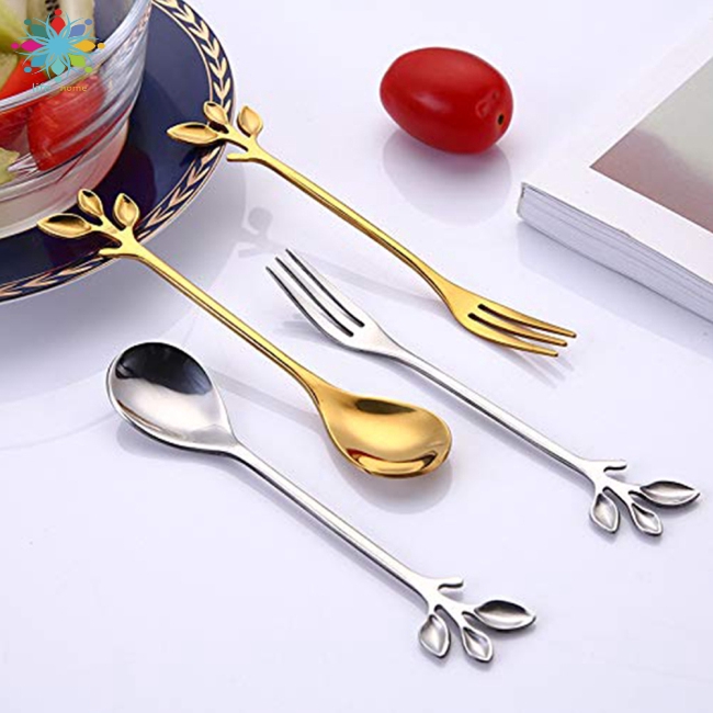 Muỗng cà phê cán hình chiếc lá chất liệu thép không gỉ