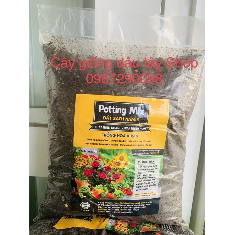 Đất sạch Potting Mix trồng HOA HỒNG,DÂU TÂY, RAU, CÂY CẢNH