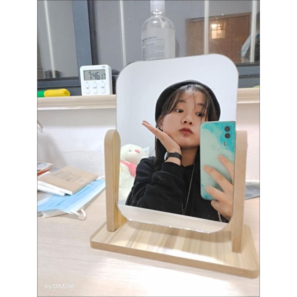 Gương trang điểm để bàn phong cách vintage xoay 360