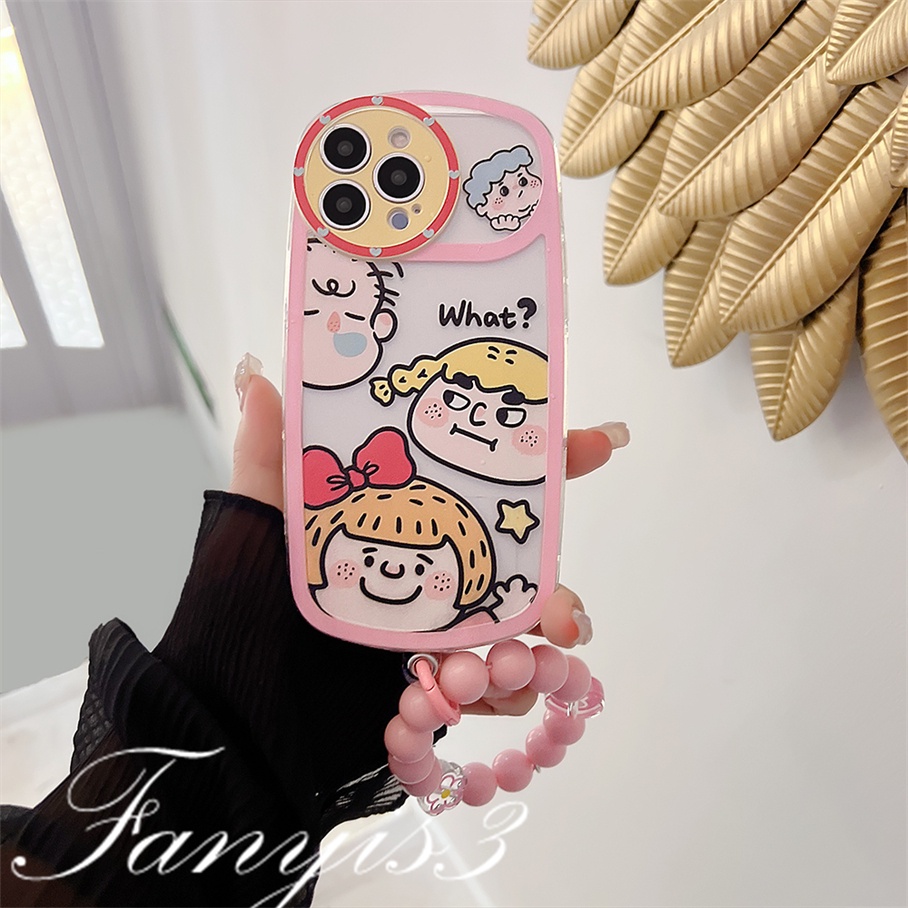 Ốp Điện Thoại TPU Mềm Trong Suốt In Hình Đầu Xấu Xí Có Dây Đeo Cho iPhone 13 12 11 Pro Max 13 12 11