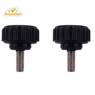 M4 x 10mm Round Head Screw On Thumbscrews Knurled Clamping Knob 2 Pcs
