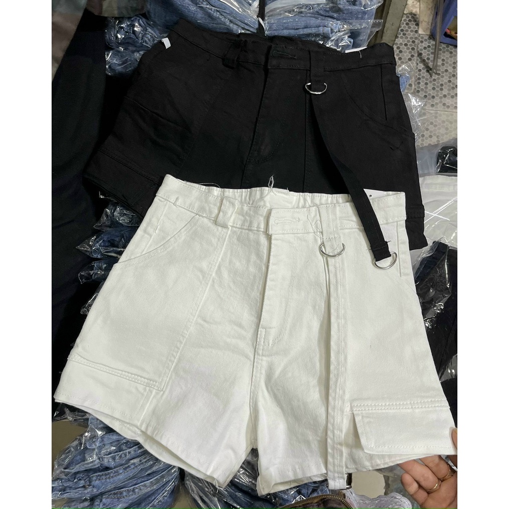 QUẦN SHORT KAKI CẠP CAO 2 TÚI TRƯỚC XỊN XÒ DÂY DÀI NA