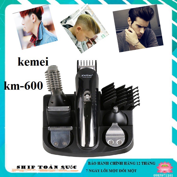 Bộ Tông Đơ Cắt Tóc Đa Năng Kemei KM-600 Cao Cấp 11 In 1