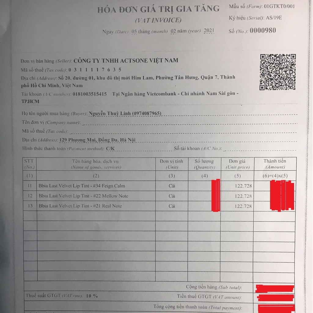 Son kem lì Bbia Last Velvet Lip Tint Version 8 | Thế Giới Skin Care