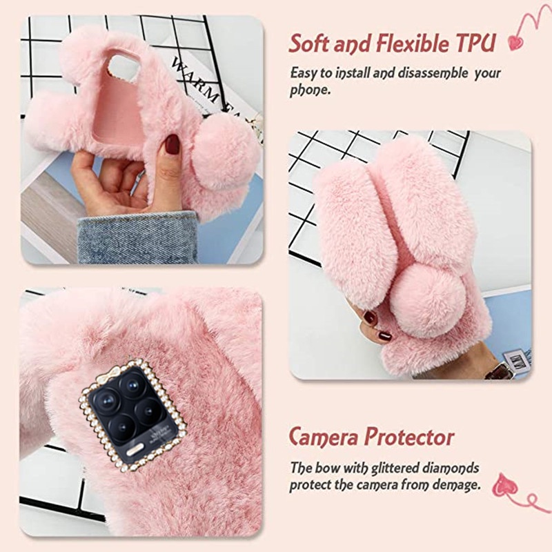 Ốp Điện Thoại Thỏ Bông Cho vivo y17s v29 5g v27e y17s v20 se y20i y20 y21 2021 y31 y21s y52 y72 5g y11 y12 y17 y70 y33s v17 neo