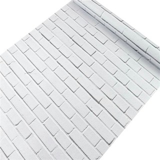 1 mét giấy dán tường gạch trắng viên nhỏ khổ 45cm keo sẵn