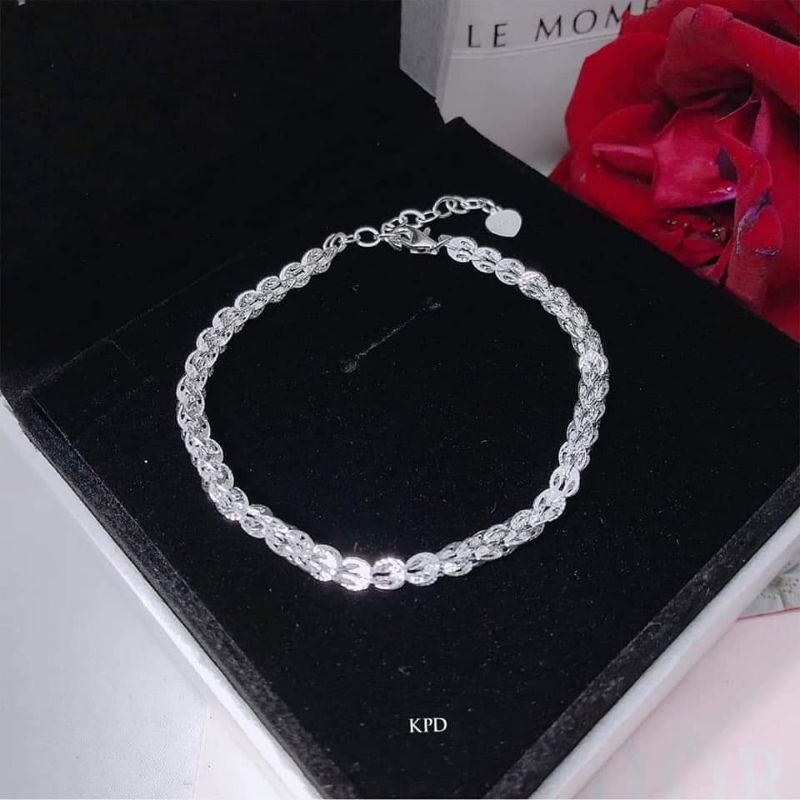 Lắc tay nữ chữ u cực xinh đẹp bạc cho nữ giá tốt