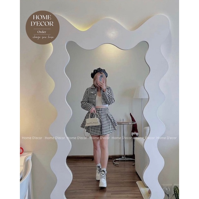 Gương lượn sóng + đèn Led