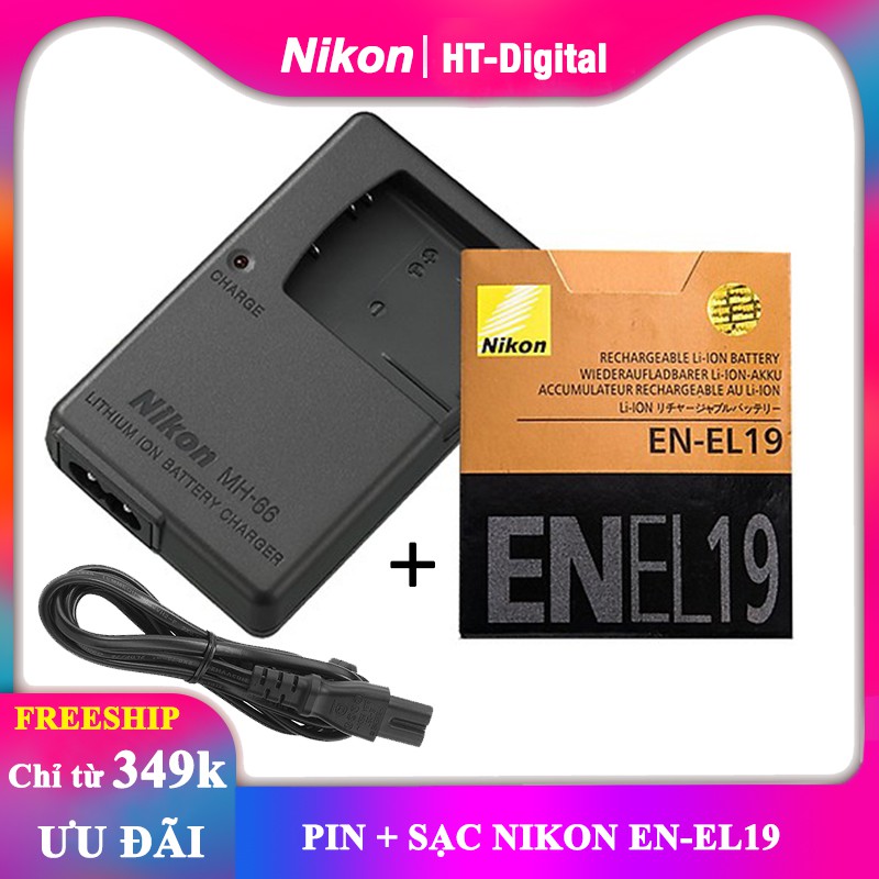 Pin + sạc máy ảnh Nikon EN-EL19 (Bảo hành 6 tháng)