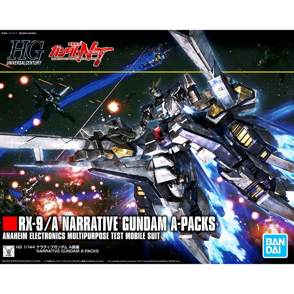 Mô Hình Gundam Bandai HG 218 Narrative Gundam A-Packs 1/144 Narrative