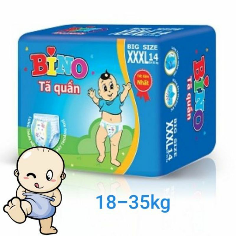 Tã quần BINO SUMO XXXl 14 miếng (18-35kg)