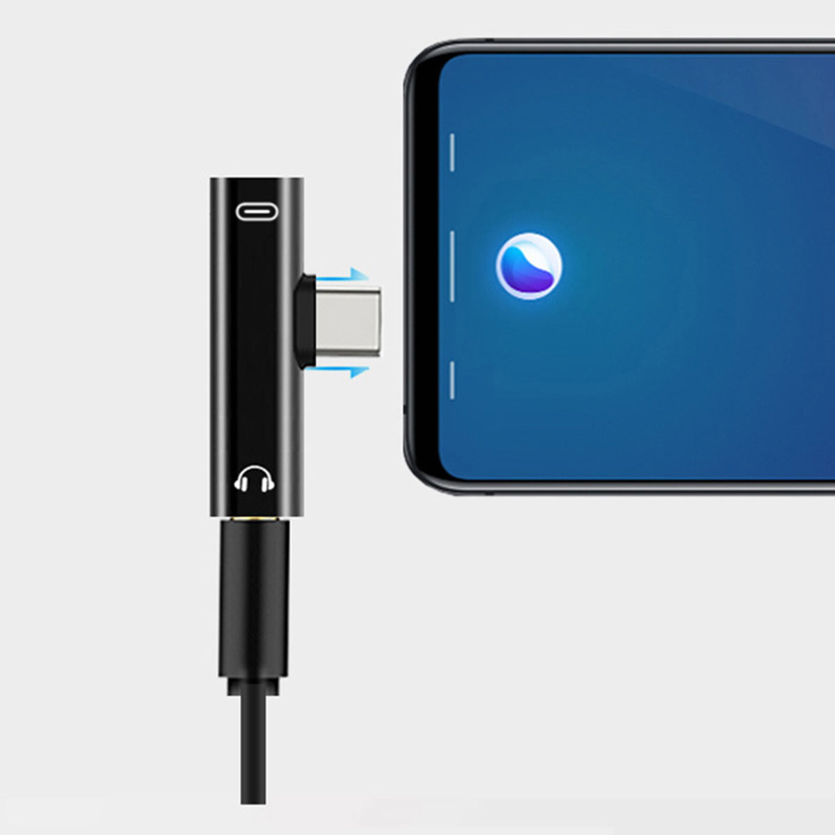 Đầu Chuyển Đổi Âm Thanh 2 Trong 1 Type-C Sang 3.5mm Cho Huawei Mate30 Oneplus 7 Pro