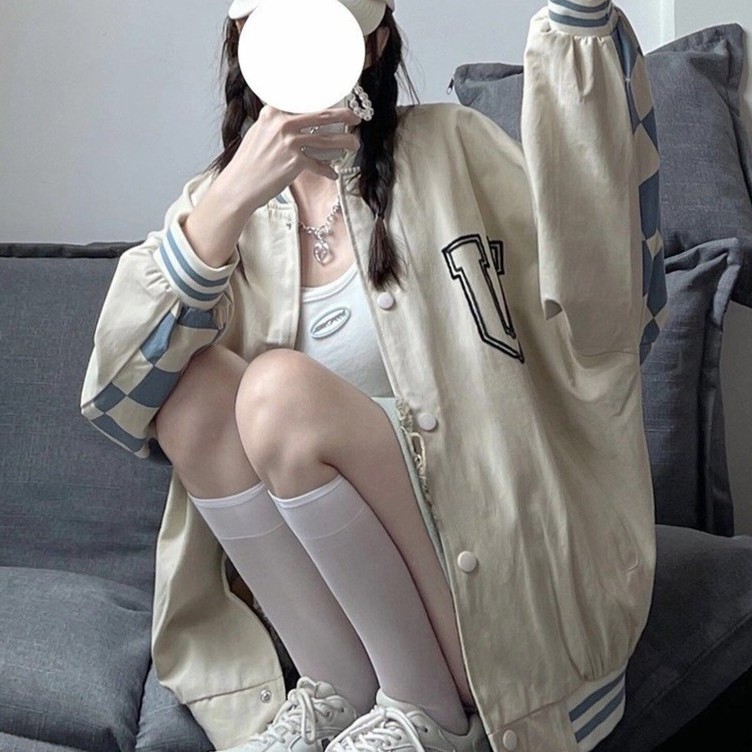 Áo Bomber Gió CARO 2 Lớp Form Rộng Unisex Nam Nữ Siêu Cá Tính Phong Cách Ulzzang GODO AK11
