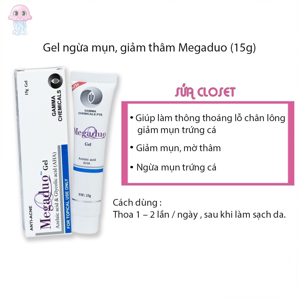 Gel ngừa mụn, giảm thâm Megaduo 15g [CHÍNH HÃNG]