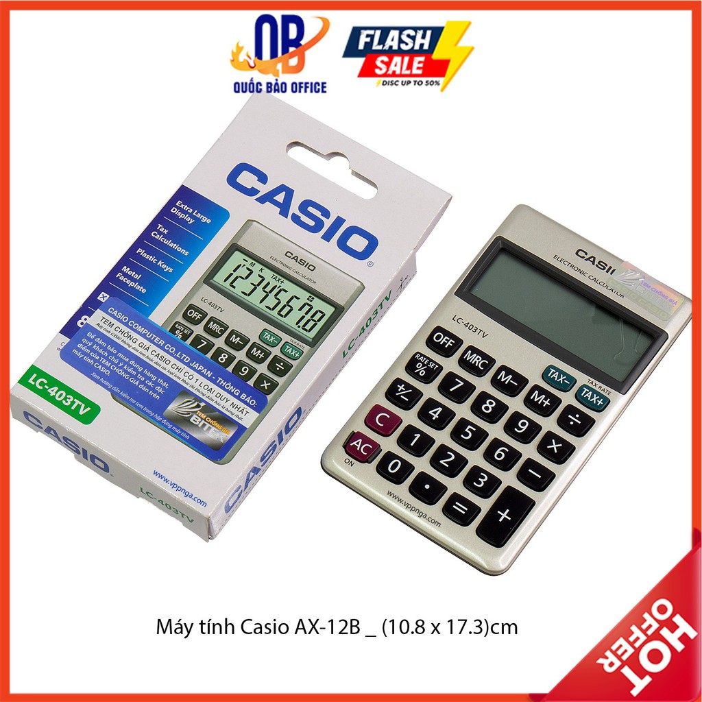 Máy tính Casio LC 403TV chính hãng - máy tính bỏ túi - 1 chiếc