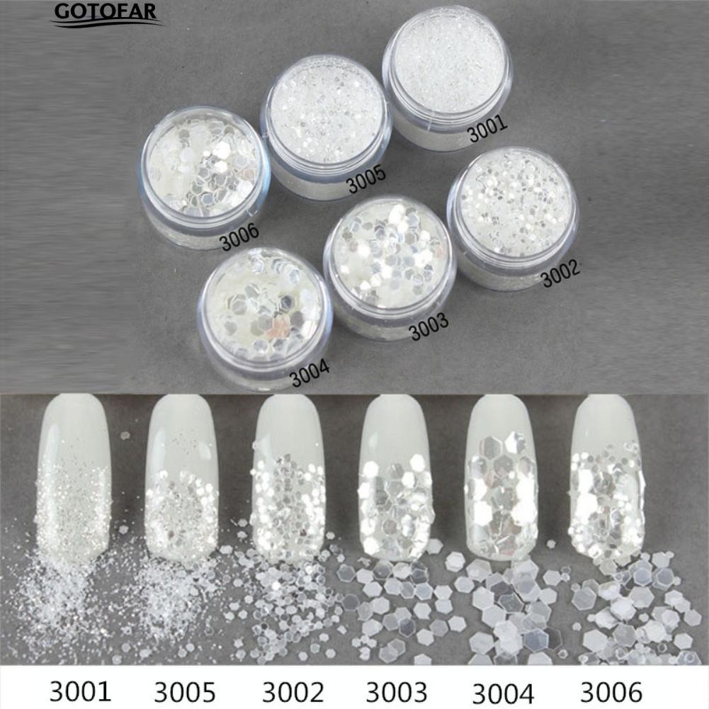 Hộp bột nhũ kim tuyến lấp lánh trang trí móng tay nghệ thuật