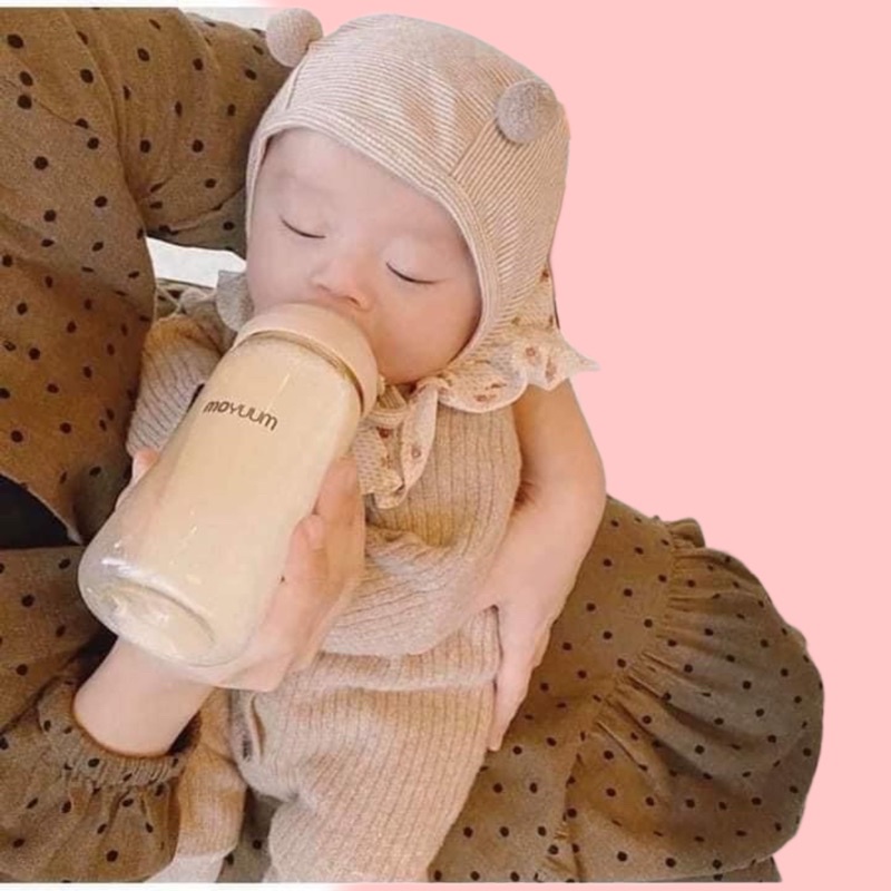 [Tặng sticker nhiệt] Bình Sữa PPSU Moyuum phiên bản Gold size 170ml/ 270ml Hàn Quốc