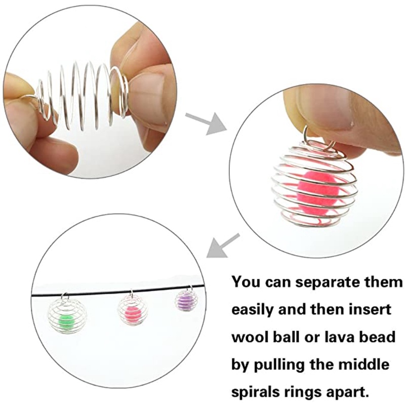 Set 30 Giá Đỡ Hạt Xỏ Lỗ Xoắn Ốc Làm Trang Sức Thủ Công 3 S